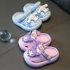 Sapatos Croc Baotou Infantil Interior Sola Macia Sandálias e Chinelos de Casa para Bebê Antiderrapantes Sapatos de Verão para Jardim Sapatos de Praia para Criança Pequena