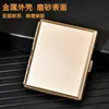 Estuche Metálico para Cigarrillos con Acabado Mate, Engrosado, a Prueba de Humedad, Resistente a la Presión, para Cigarrillos Largos, Portátil para Hombres, Venta de Liquidación de Fábrica a Pérdida