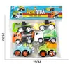 Brinquedos Criativos Infantis Mini Conjunto de Carros de Inércia Modelo de Carro Presente Desenho Animado Inércia Veículo de Transporte de Engenharia Quebra-Cabeça