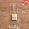 Bolsa de embalaje para pan, bolsa para hornear, bolsa transparente autosellante para alimentos (scones, galletas, pasteles, tostadas), bolsa pequeña autoadhesiva para sellar (galletas, pasteles, tostadas)