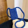 Bolsa Transversal Moda Verão 2026 Feminina Grande Capacidade Versátil Exquisita Bolsa de Palha Bolsa de Celular para o Dia a Dia