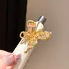 Anillo Abierto de Mariposa con Circonita Estilo Coreano, Lujo Ligero y Sensación de Alta Gama, Anillo para Dedo Índice, Súper de Ensueño, Diseño Versátil, Accesorio de Mano de Moda