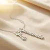 Colar com Pingente de Letra Inglesa em Forma de Coração Vendido Hot-Selling Transfronteiriço para Mulheres, Colar com Nome Elegante DIY, Dropshipping