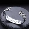 Pulsera de hojas tejidas de plata de ley 925 al por mayor para hombres y mujeres, pulsera ajustable abierta, joyería personalizada retro de plata tailandesa de moda.