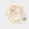 Ropa de Bebé Otoño Sin Huesos Manga Larga Categoría a Ropa Triangular para Gatear Todo el Año Algodón Puro Ropa para Bebés y Niños Pequeños con Baberos