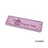 En stock terciopelo coreano microfibra jaula de pájaros Hppytime etiqueta de cuero prensado ropa equipaje bufanda parche de decoración