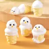 Dibujo Animado Transfronterizo Lindo Cono de Helado Patito Hecho a Mano Micro-Paisaje Decoración de Escritorio Accesorios DIY para Cono de Helado