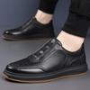 Piel de vaca de primera capa Verano Nuevo Zapatos casuales para hombre Cuero genuino Transpirables Zapatos slip-on para hombre Zapatos de cuero versátiles