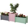 Caixa de Madeira para Flores com Preservativo Madeira Maciça Vaso Grande para Flores Caixa para Plantas de Varanda Quadrada Calha de Flores de Madeira Caixa para Plantio de Árvores ao Ar Livre