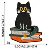 Parche bordado de gatito negro de dibujos animados importado original para planchar en tela, parche de tela bordada para accesorio de ropa DIY