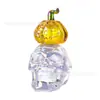 Decoración de Halloween de Productos Nuevos Transfronterizos Suministros Decoraciones de Escritorio Coloridas Calavera Doble Calabaza Manualidades de Cristal Adornos de Vidrio