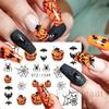 Cross-border Hot nail Art Marca d'água Adesivos ins Halloween Crânio Maple Leaf Russo unha Adesivos Atacado