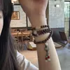 Pulsera de Madera de Ala de Pollo Mismo Estilo que Yang Mi 108 Cuentas Nuevo Estilo Chino Collar de Jade Cadena para Suéter Estilo Estrella Rosario Budista