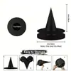 Sombrero de Halloween Línea de Pesca Decoración de Fiesta Sombrero de Mago Hechicero Harry Potter Sombrero de Bruja Puntiagudo de Gasa