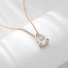 Collar Transfronterizo Europeo y Americano de Acero Inoxidable con Incrustaciones de Piedra en Forma de Gota para Mujer Lujo Accesible Oro de 18K Zircón Cadena Cruzada Colgante Cadena Clavicular