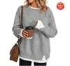 2026 Marca independente europeia e americana, Amazon transfronteiriça, nova blusa de moletom casual feminina de manga comprida com corte solto