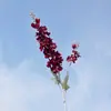 Delphinium Pequeño de 2 Ramas y Flores de Piedra de Perro, Flores Artificiales al por Mayor para Decoraciones de Boda, Decoración del Hogar, Centros Comerciales y Decoración de Hoteles