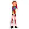 Boneca Elfo de Nariz Longo e Pernas Longas para o Natal Decoração de Estante Ornamento de Boneca