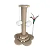 Combo de Arranhador e Estrutura de Escalada para Gatos, Brinquedo Vertical para Filhotes de Sisal Não Solta Fiapos, Vara de Brincar Interativa para Gatos, Arranhador de Gato de Corda de Sisal para Autodiversão e Alívio do Tédio