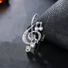 Broche de diamante de alta costura simple, corsage, alfiler de nota musical, accesorios para abrigo Joker, venta al por mayor