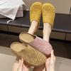 Medias Pantuflas Baotou para Mujer 2025 Nuevas Slip-Ons de Suela Gruesa, Caladas, Transpirables, Casuales, Versátiles, Para Usar Afuera, Birkenstocks de Agujeros