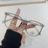 Armazón de gafas TR estilo coreano para mujer, cara redonda grande adelgazante, ligero, armazón para ojos, para hombre, grado ajustable, armazón para gafas anti luz azul