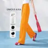 2026 Nova Moda Calça de Perna Curva Versátil Casual Longa em Formato de Arco Disfarça Imperfeições Emagrecimento Caimento Cordão Cintura Elástica Calça Longa