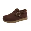 Birkenstock Plataforma Retro Europeia Forrada com Pelo Outono/Inverno 2026 Slip-On Novo Estilo Sapatos Quentes de Algodão com Pelo Botas de Neve Sola Grossa