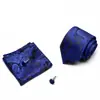 AliExpress EBAY 7.5cm corbata de negocios set de corbata para hombre boda corbata de poliéster caja de regalo fabricantes