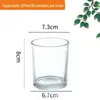 Copo de Vela de Aromaterapia Copo Vazio Redondo Transparente de Vidro Porta-Vela Pedra Difusora Pote de Vidro para Vela Resistente a Altas Temperaturas