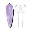 Raquetas de Bádminton Transfronterizas del Sudeste Asiático Personalizables en Lotes Pequeños, Raquetas de Entrenamiento de Alta Elasticidad y Durabilidad, Prototipado Rápido, Venta al por Mayor de Doble Raqueta
