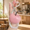 Llavero de Manzana de Resina con Cuentas Colgante Creativo de Fruta Estilo Miu Cadena para Colgar en Coche Bolsas Pulsera de Perlas Teléfono Móvil