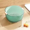Cesta de Fruta de Plástico Simple y Lujosa para Cocina del Hogar, Bandeja Escurridora Multifuncional, Cesta Ovalada para Lavar y Almacenar Ingredientes