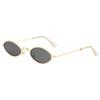 Nuevas gafas de sol de montura pequeña de metal europeas y americanas, gafas de sol de moda estilo océano, gafas de sol retro con montura ovalada transfronteriza.