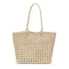 Bolsa Cesta de Vegetais Tecida Vazada Bolsa Feminina 2026 Nova Moda Bolsa de Mão Bolsa de Ombro Grande Capacidade Bolsa Tote para o Dia a Dia