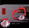 Atacado Pulseira de Raposa Esculpida em Cristal Rosa Natural Pulseira Feminina de Cordão Vermelho Tecido à Mão Joias de Cristal