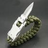 Supervivencia al aire libre transformador autodefensa paraguas cuerda pulsera de supervivencia tejida hebilla de cuchillo pulsera de cuchillo portátil pulsera