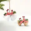 Decoração de Natal Estilo Amazon Transfronteiriça Sino Trombeta Dupla Sino de Metal Pingente Janela Árvore de Natal Decorações