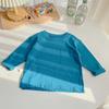 Camiseta de Primavera y Otoño para Niños y Niñas Estilo Occidental de Bebé Personalidad Infantil Tendencia Coreana Color Macarrón Dulce Camiseta Básica de Celebridad Cibernética
