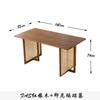 Silla de comedor nórdica de madera maciza con respaldo de ratán, ideal para familias, hoteles y ocio, con reposabrazos individual de ratán.