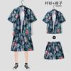 Camisa de manga corta estilo Hong Kong estilo japonés para hombre, estilo coreano, holgada, hawaiana, retro, de moda, con flores costeras.