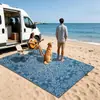 Exportación de Comercio Exterior 3x4m Esterilla Azul para Picnic al Aire Libre, Esterilla Ecológica para Reuniones Familiares, Esterilla para RV, Esterilla de Playa Antideslizante y Resistente al Desgaste