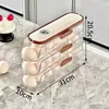 Caja de Almacenamiento de Huevos de Tres Capas, Nueva Caja de Conservación para Refrigerador de Cocina, Bandeja de Huevos Transparente Grande Multicapa, Caja de Huevos Tipo Cajón