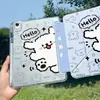 Diseño de cachorro a línea, adecuado para funda de tableta iPad Pro 11, Air 6/5/4/3, lindo diseño plegable Y mini con ranura para lápiz