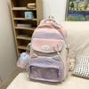 Mochilas Escolares de Atacado para Alunos do Ensino Fundamental, Mochilas de Menina de Aparência Sofisticada Estilo Universitário, Bolsas Fofas de Desenho Animado em Tecido Oxford para Mulheres