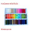 Caixa de Conjunto de Linhas de Costura com 39 Cores, Linha de Costura Colorida 402 para DIY Doméstico, Conjunto de Linhas de Poliéster para Máquina de Costura Atacado