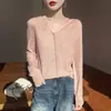 Suéter fino de punto con cuello en V, súper bonito y elegante para mujer, nuevo top básico de manga larga para 2026, respetuoso con la piel, corte holgado para mujer, top de otoño