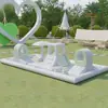 Trampolim Inflável Estilo Europeu Castelo Inflável Trampolim Branco de Casamento ao Ar Livre Fabricante Inflável Proposta ao Ar Livre Festa de Aniversário
