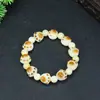 Pulsera Natural de Carbón Bodhi Garra de Gato Quemada Anillo Corredor de Garra de Gato Quemada Envuelto en Hilo de Algodón Frotado a Mano Borla Envuelta en el Dedo Pulsera Suave para la Mano