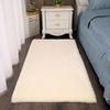 Color Sólido Estilo Crema Burbuja Terciopelo Engrosado Manta de Cabecera Imitación Piel de Conejo Sala de Estar Alfombra Antideslizante Sensación de Felpa Alfombra para Ventana de Bahía de Dormitorio
